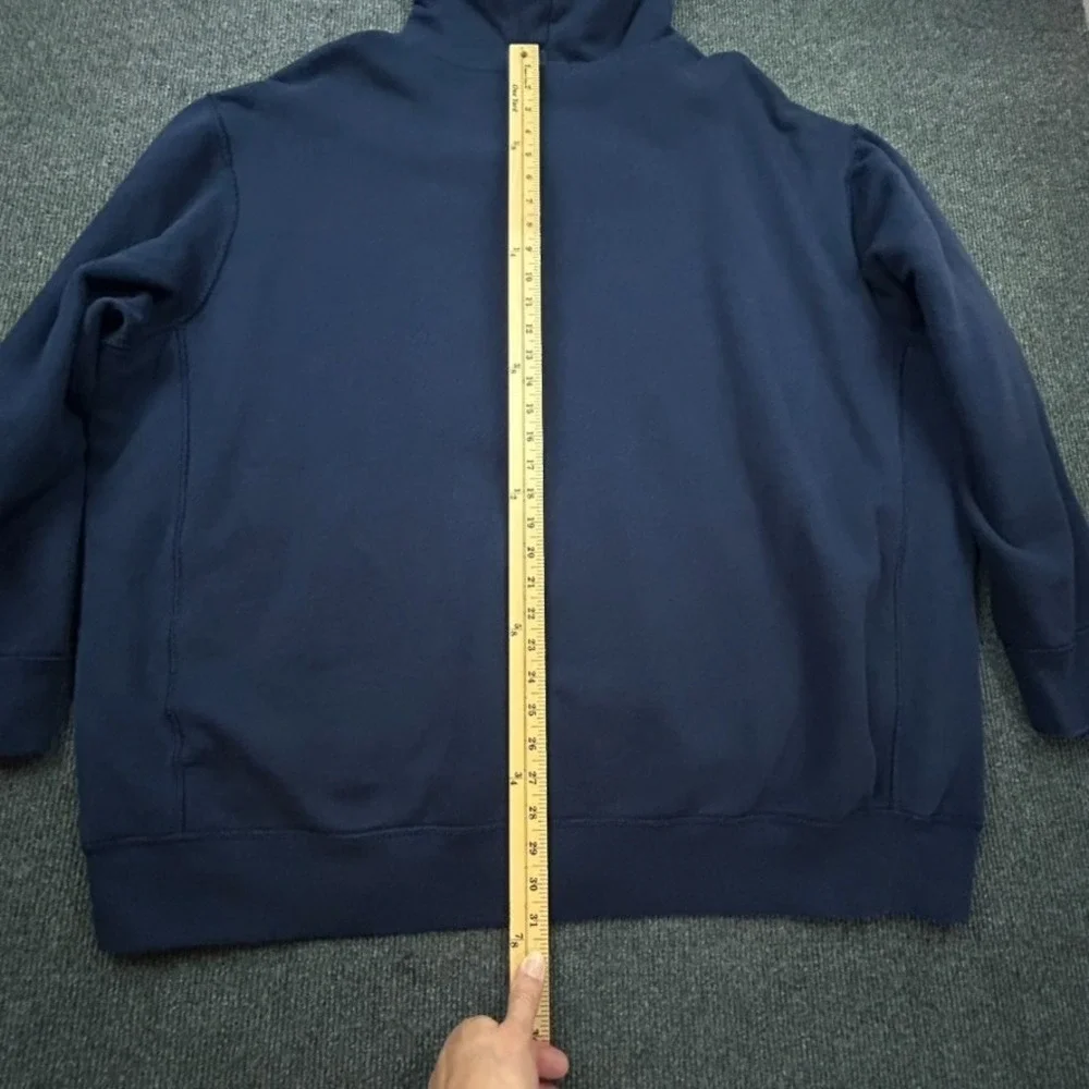 Polo Ralph Lauren Men's 4XB Full Zip Hoodie Sweater Blue Heavyweight Yellow Pony